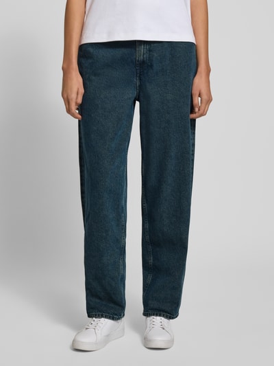 American Vintage Relaxed fit jeans met steekzakken, model 'TIUBAY' Donkerblauw - 4