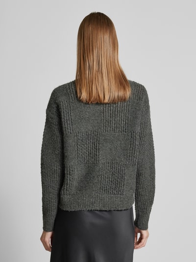 Vero Moda Regular fit gebreide pullover met opstaande kraag, model 'MOON' Middengrijs - 5