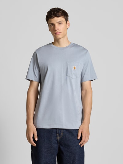 Carhartt Work In Progress T-shirt met labeldetail Rookblauw - 4