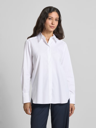 Marc Cain Overhemdblouse met blinde knoopsluiting Wit - 4