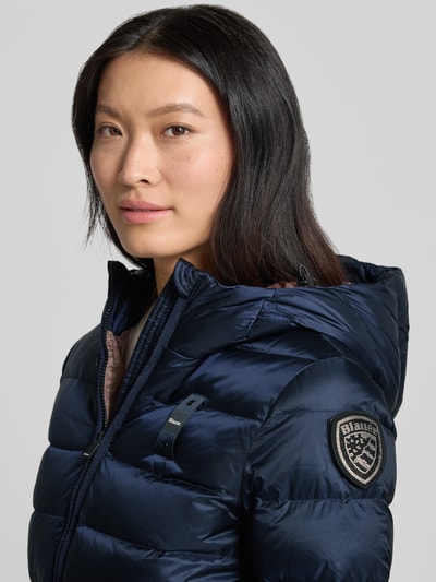 Blauer USA Daunenmantel mit wärmender Füllung Modell 'AGNES' Marine 3