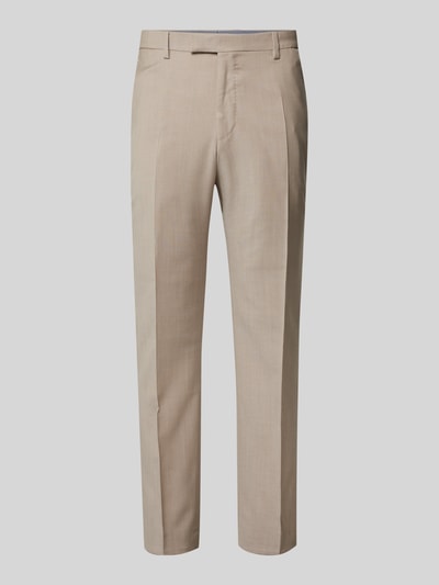 JOOP! Collection Tapered Fit Anzughose mit feinem Strukturmuster Modell 'Blayr' Beige 2