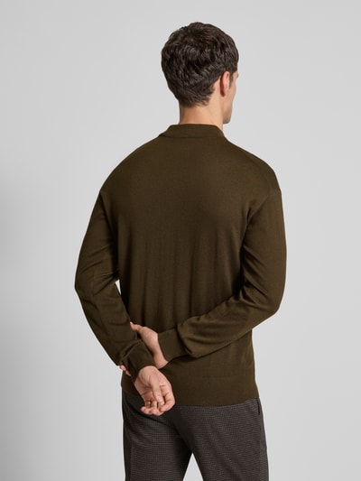 Scotch & Soda Gebreide pullover met ribboorden Donkerbruin - 5