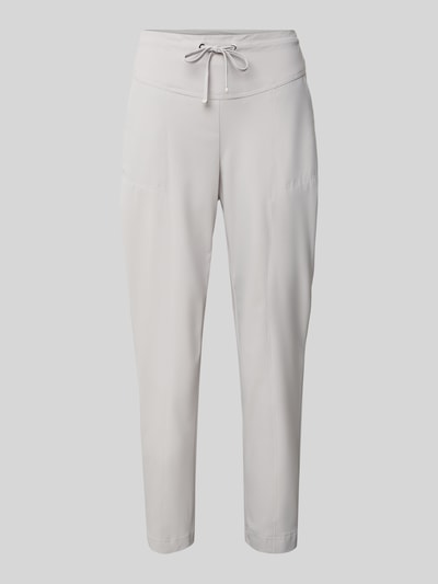 Raffaello Rossi Slim fit stoffen broek met tunnelkoord, model 'AZRA' Lichtgrijs - 2