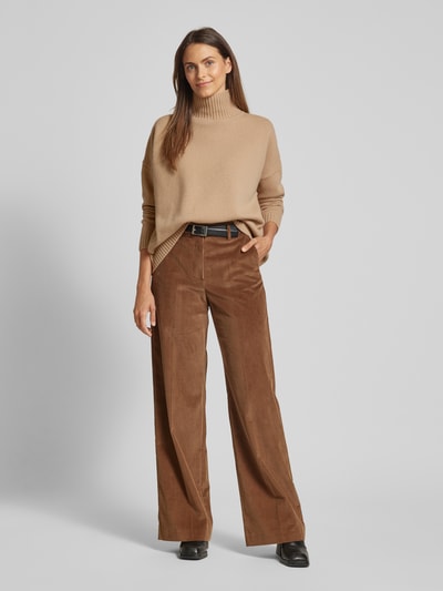 Weekend Max Mara Sweter z dzianiny ze stójką model ‘BORGIA’ Camel 1