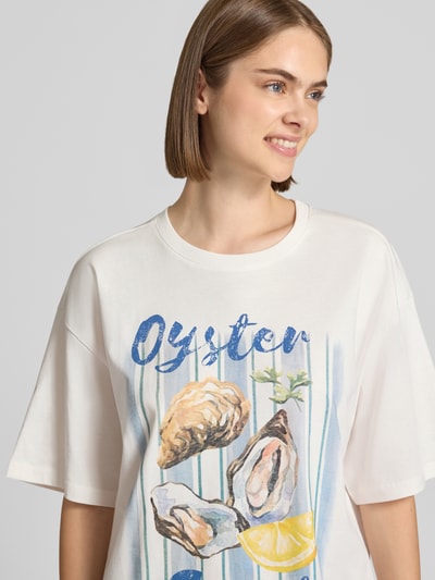 REVIEW T-shirt met motiefprint Wit - 3