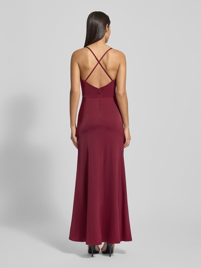 Laona Slim Fit Abendkleid mit Raffungen Bordeaux 5