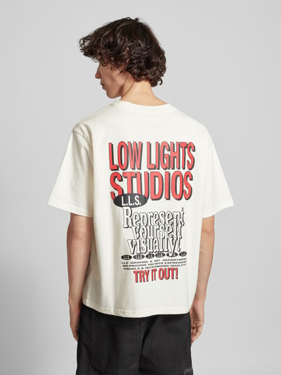 Low Lights Studios T-Shirt mit Label-Print Modell 'REPRESENTATION' Offwhite 5