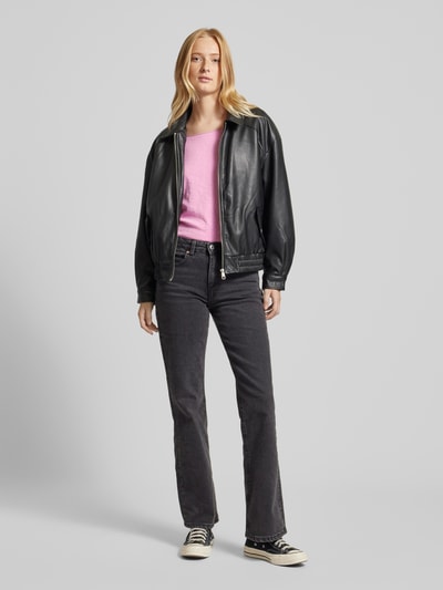 Marc O'Polo Denim Longsleeve mit U-Boot-Ausschnitt Rosa 1