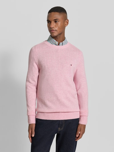 Tommy Hilfiger Regular Fit Strickpullover aus feinster Wolle  Rosa 4