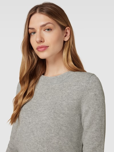 Christian Berg Woman Gebreide pullover met ronde hals Middengrijs gemêleerd - 3