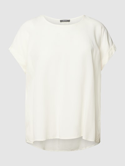 Montego Blouseshirt van pure viscose met stolpplooi Offwhite - 2