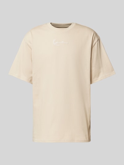 KARL KANI T-Shirt mit Label-Stitching Sand 2