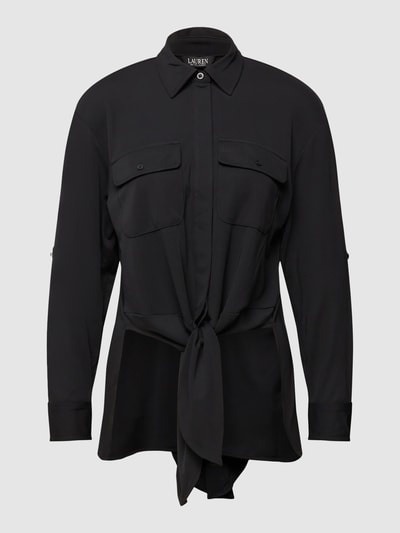 Lauren Ralph Lauren Bluse mit Knotendetail Modell 'GARRIBIA' Black 2