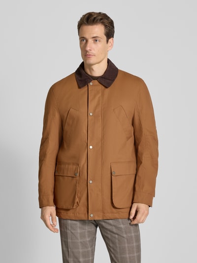 Christian Berg Men Jacke mit Kentkragen Mittelbraun 4