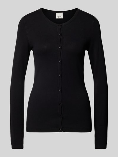 ICHI Cardigan mit durchgehender Knopfleiste Modell 'MAFA' Black 2