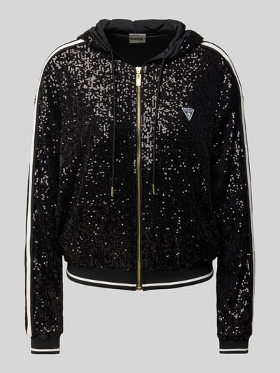 Guess Activewear Sweatjacke mit Paillettenbesatz Modell 'MINI SEQUINS' Black 1