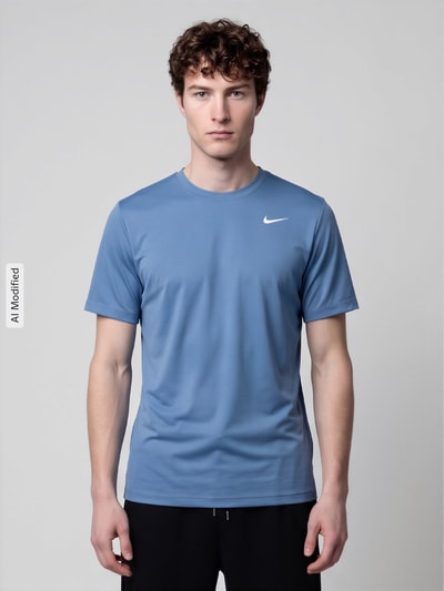 Nike Training Regular Fit Sport-T-Shirt mit Logo-Print Blau 4