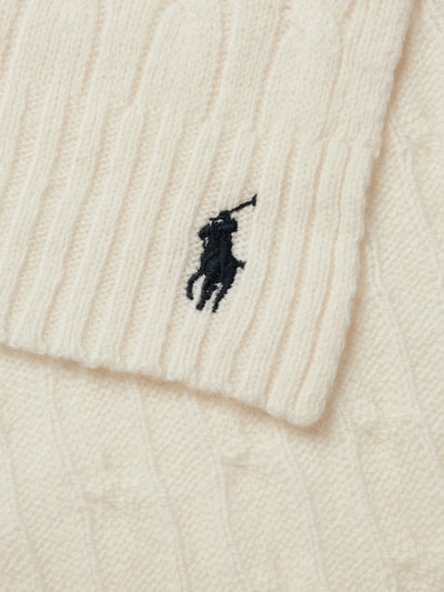 Polo Ralph Lauren Strickschal mit Zopfmuster Modell 'CABLE' Ecru 3