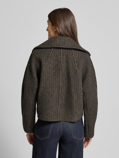 MANGO Regular Fit Jacke aus Woll-Mix mit Viskose-Anteil Modell 'Dita' Mittelbraun 5