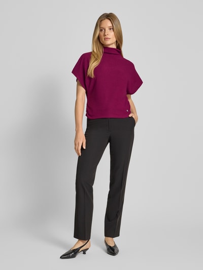 ZABAIONE T-shirt met labeldetail Donkerrood - 1