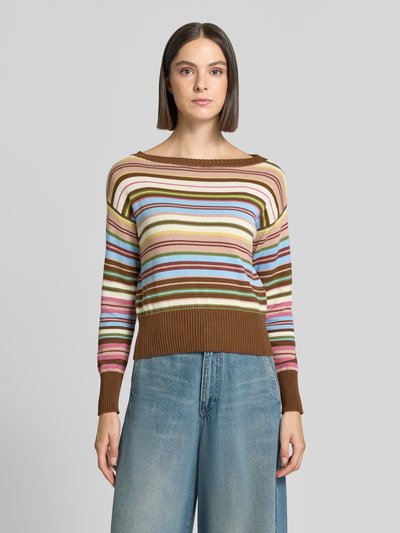 Weekend Max Mara Loose Fit Pullover aus reiner Baumwolle Modell 'ZINNIA' Mittelbraun 4