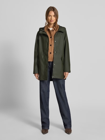 Vero Moda Regular fit functioneel jack met tunnelkoord in de taille, model 'MALOU' Kaki - 1