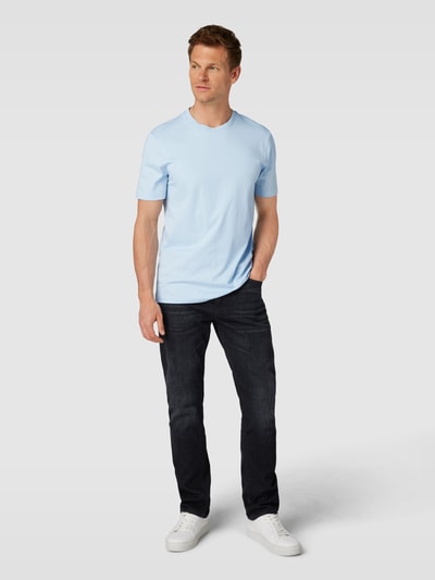 BOSS T-Shirt mit Label-Print Modell 'Thompson' Bleu 1