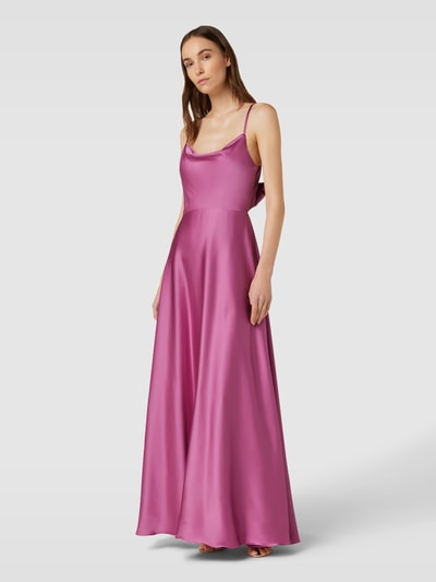 Laona Abendkleid mit Wasserfall-Ausschnitt Pink 1