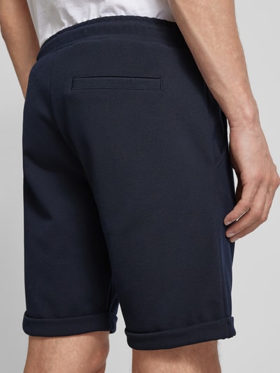 MCNEAL Regular Fit Sweatshorts mit Strukturmuster Dunkelblau 3