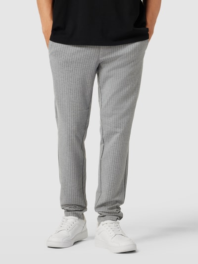 Only & Sons Stoffen broek met streepmotief, model 'MARK' Lichtgrijs - 4