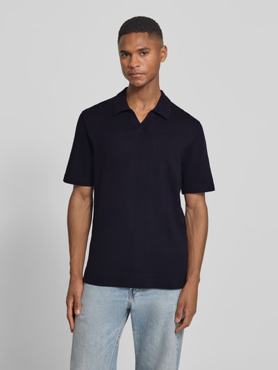 JACK & JONES Premium Strickshirt mit V-Ausschnitt Modell 'MILANO' Marine 4