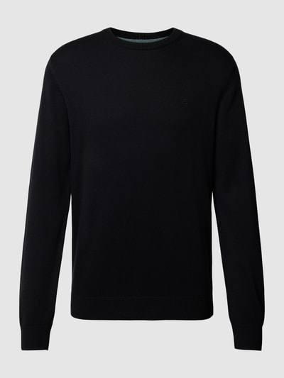 Christian Berg Men Strickpullover in melierter Optik Black 2