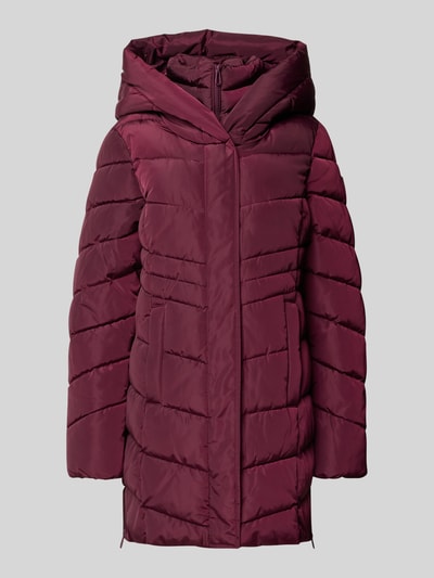 Tom Tailor Regular Fit Steppmantel mit Kapuze Bordeaux 2
