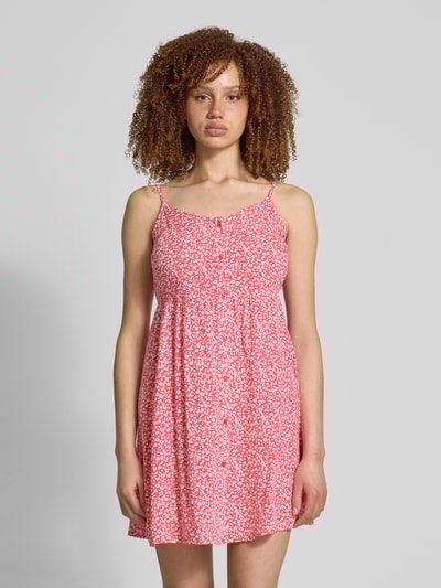 Pieces Fließendes Freizeitkleid mit Allover-Muster Modell 'TALA' Hellrot 4