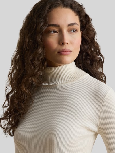 Lauren Ralph Lauren Slim fit coltrui van mix van katoen en modal Ecru - 3