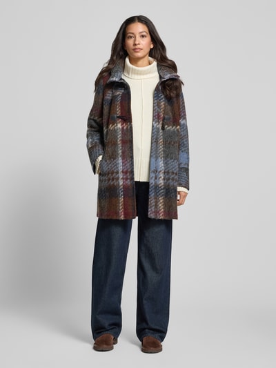 Amber & June Regular fit lange jas met capuchon Blauw - 1