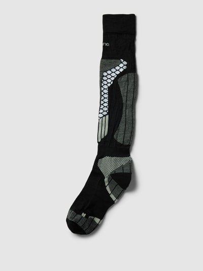 camano Socken mit Label-Detail Modell 'Merino' Black 1