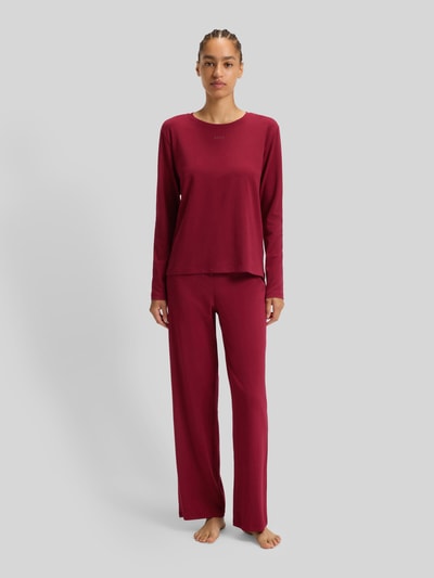 BOSS Regular Fit Pyjama-Oberteil aus Baumwoll-Mix  Rot 1