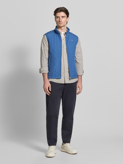GANT Regular Fit Weste mit Stehkragen in Stepp-Optik Royal 1