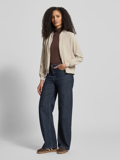 VERO MODA Regular Fit Bomberjacke mit College-Kragen Modell 'COCO' Sand 1