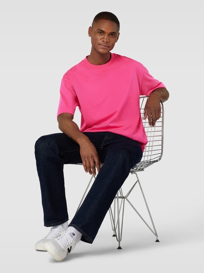 Marc O'Polo Relaxed Fit T-Shirt aus Baumwolle mit Rundhalsausschnitt Pink 1
