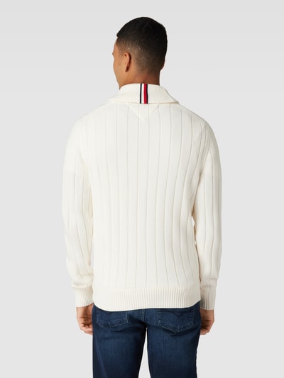 Tommy Hilfiger Strickjacke mit Schalkragen Offwhite 5