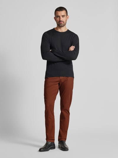 MCNEAL Slim Fit Chino mit Gürtel Hazel Melange 1