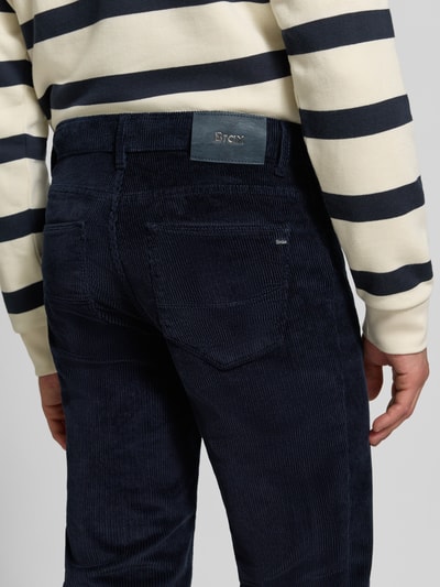Brax Straight Fit Cordhose aus Baumwoll-Mix Modell 'Mythos Flex Cord' Marine 3