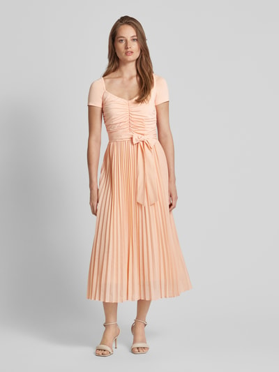 Guess Midi-jurk met plooien, model 'VERONICA' Lichtroze - 4
