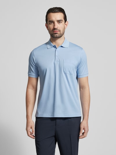 RAGMAN Relaxed fit Poloshirt van Katoenmix Lichtblauw - 4
