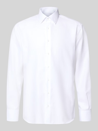ETERNA Modern Fit Businesshemd mit Knopfleiste Weiss 2
