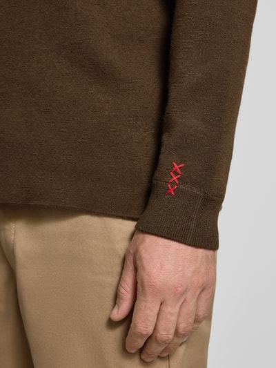 Scotch & Soda Strickpullover mit Rundhalsausschnitt Dunkelbraun 3