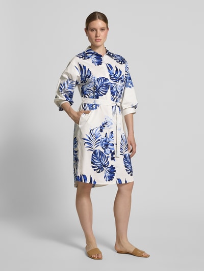Fynch-Hatton Knielanges Kleid mit floralem Allover-Print Ecru 1